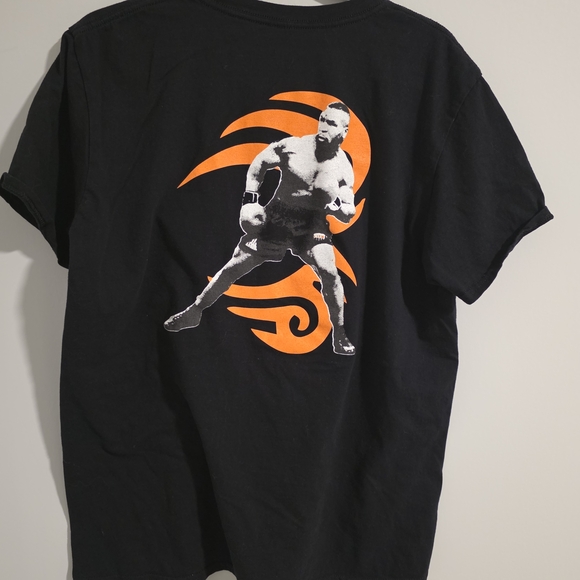 Black Tee with Orange Graphic - Picture 3 of 5
